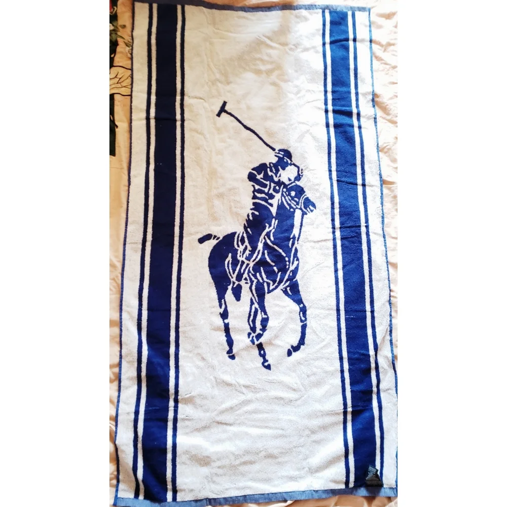 Polo Ralph Lauren big pony Beach towel with carry bag vintage